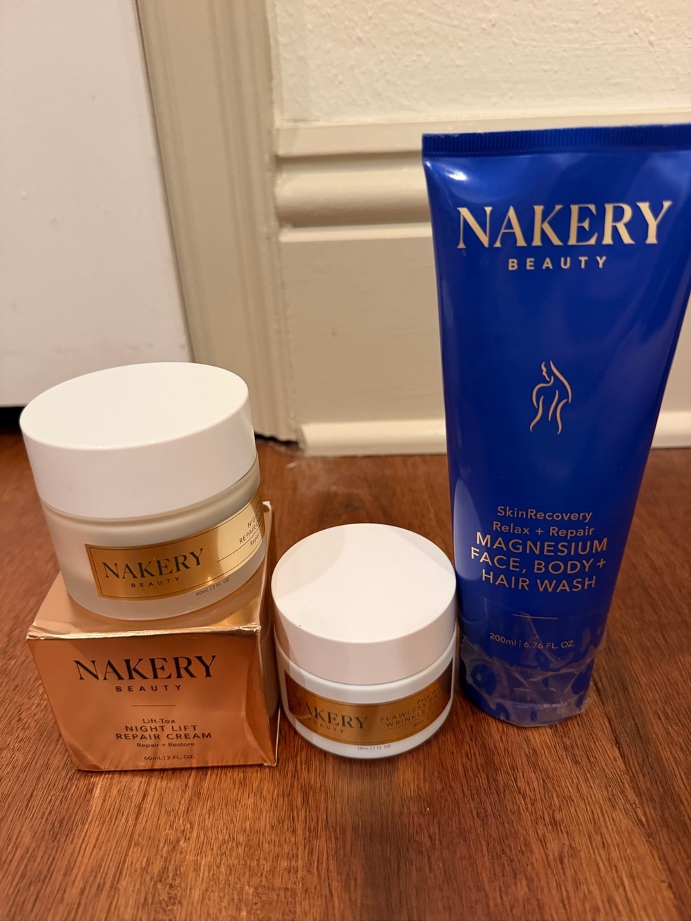 Magnesium Face, Body & Hair Wash + Repair Creams - Blue & Gold